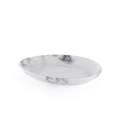 Medium Resin Serving Platter - White & Black