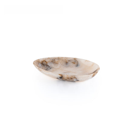 Small Resin Serving Platter - Beige