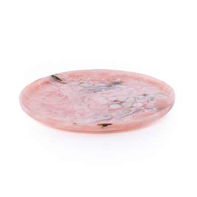 طبق تقديم من الراتنج كبير - وردي 