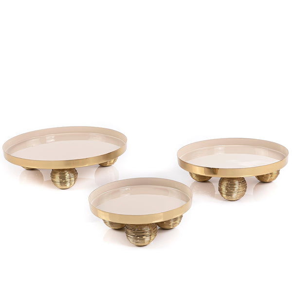 Set of 3 round metal stand - CASCADES