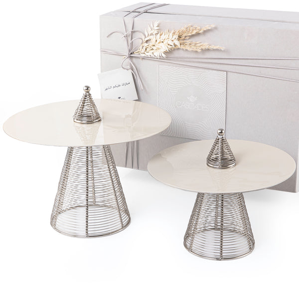 Set of 2 Metal Round stands