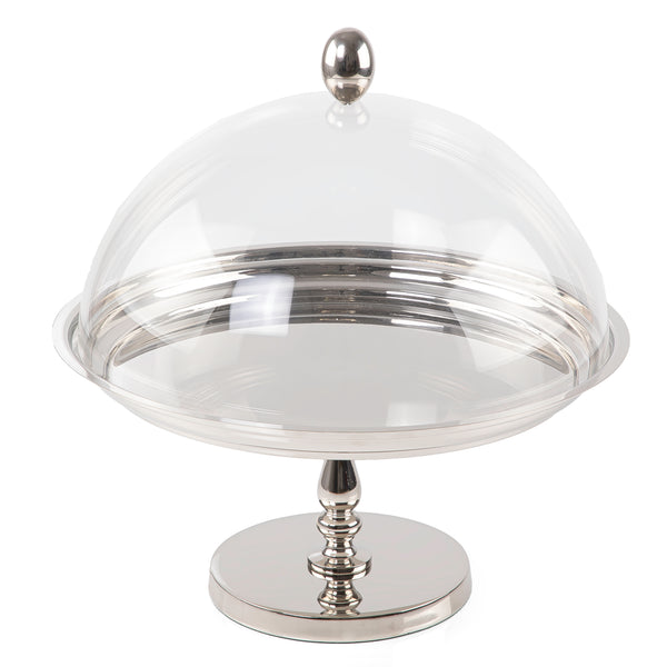 Stainless Steel Cake Stand with Acrylic Dome