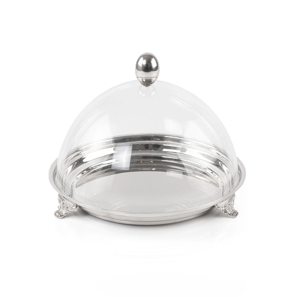 Stainless Steel Cake Stand with Acrylic Dome