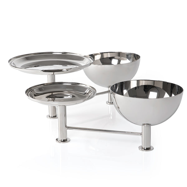 Silver Nickle Plated Fruit Bowl Stand