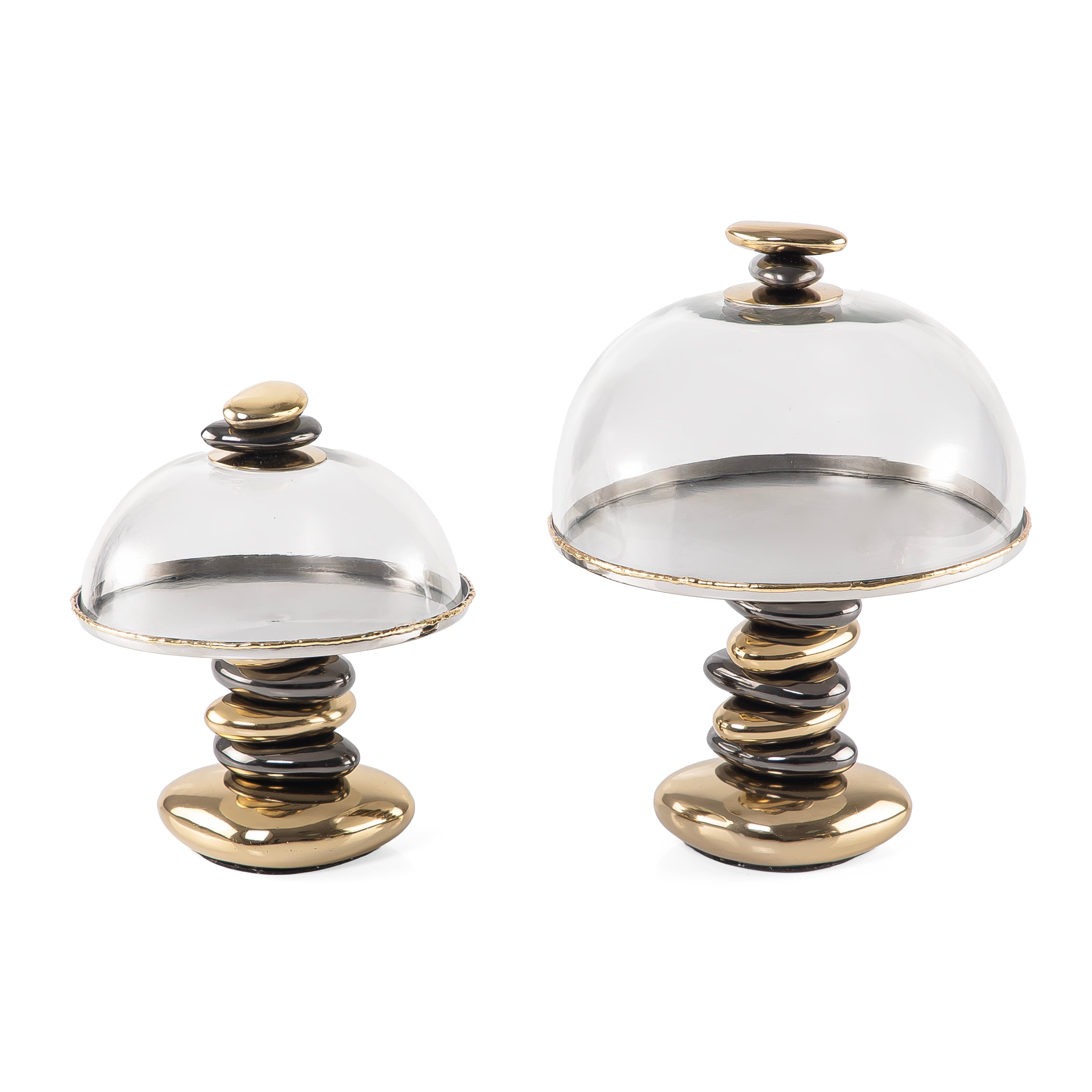 Set of 2 metal cup cake holder with gift box