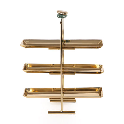 Metal three tiers cake stand