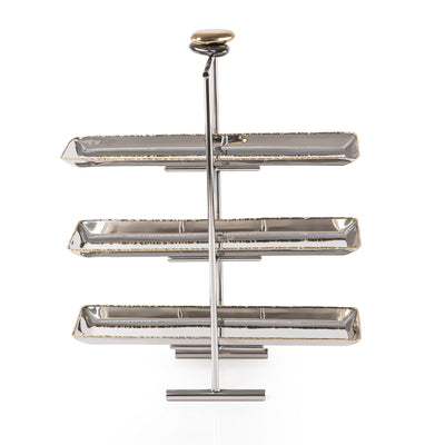 Metal three tiers cake stand