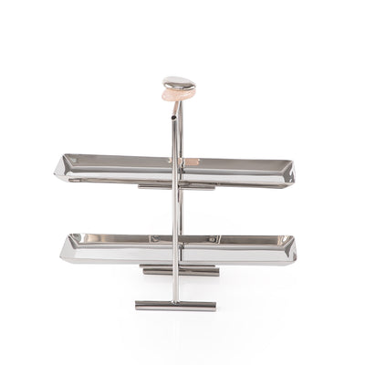 Metal two tiers cake stand