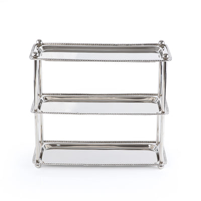 حامل معدني ثلاثي الطبقات – لامع