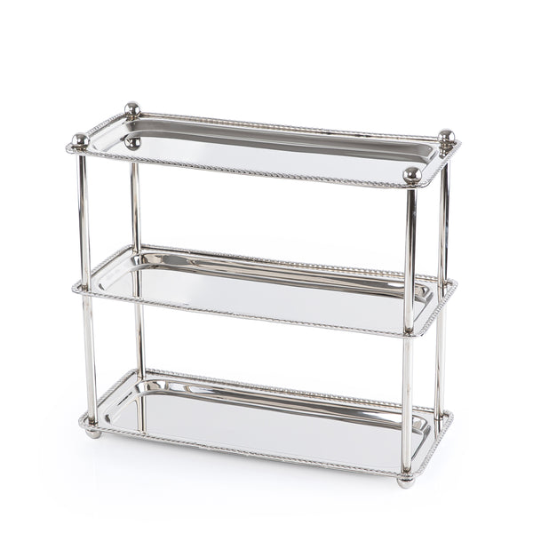 حامل معدني ثلاثي الطبقات – لامع