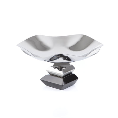 Metal cake stand - black and silver large
