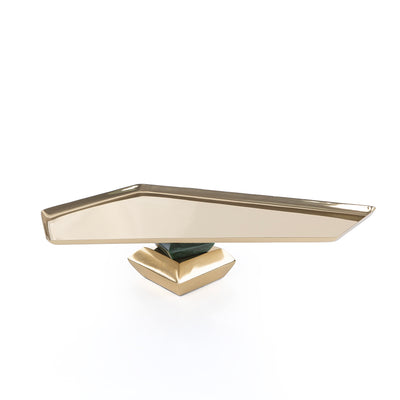 Metal stand-green and gold small