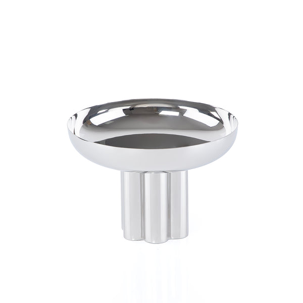 ستاند للتقديم معدن دائري - فضي صغير 