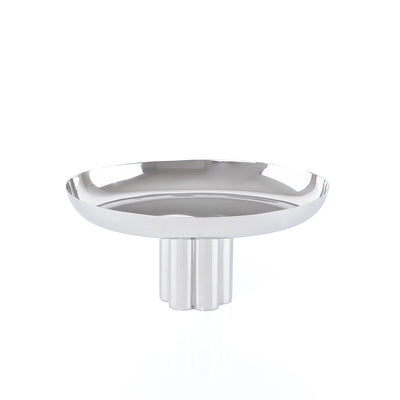 ستاند للتقديم معدن دائري - فضي صغير 