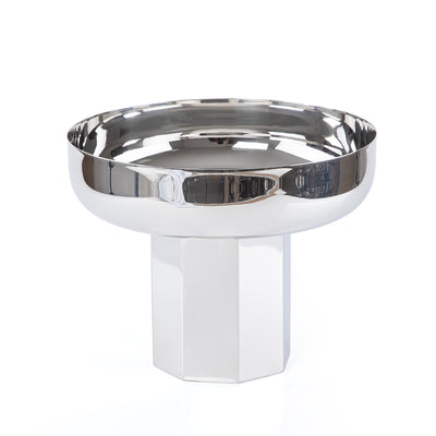 ستاند للتقديم معدن دائري - فضي كبير