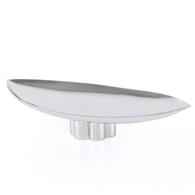 ستاند للتقديم معدن بيضاوي مميز - فضي كبير 