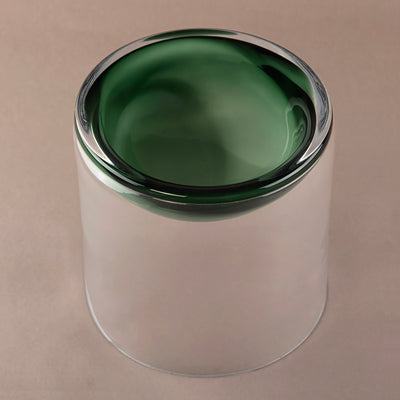 Glass Serving Stand -Green