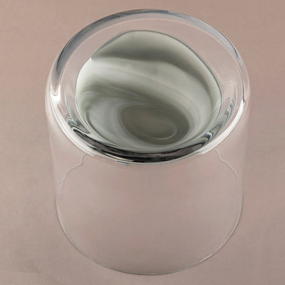 Glass Serving Stand - Grey