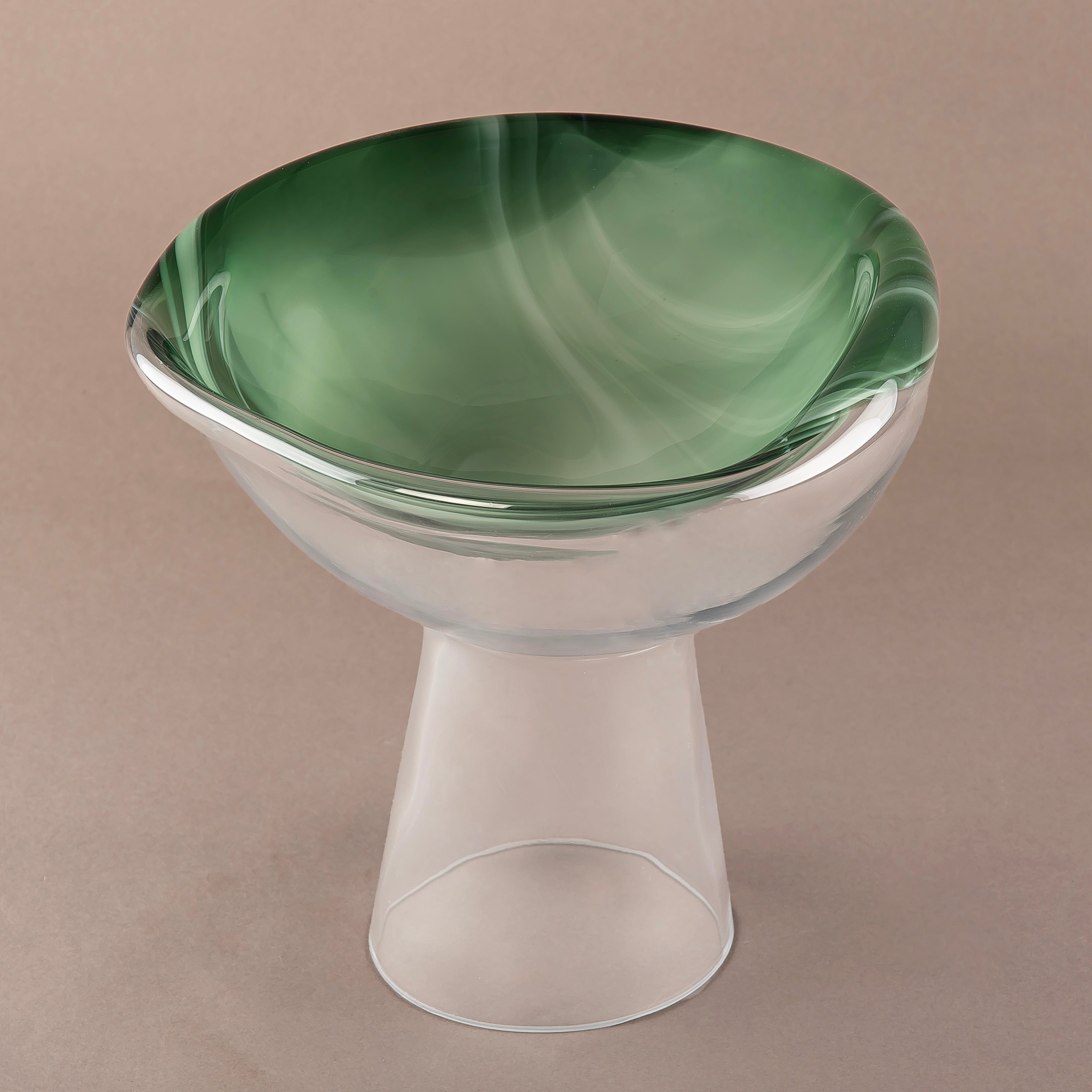 ستاند تقديم زجاج - أخضر  