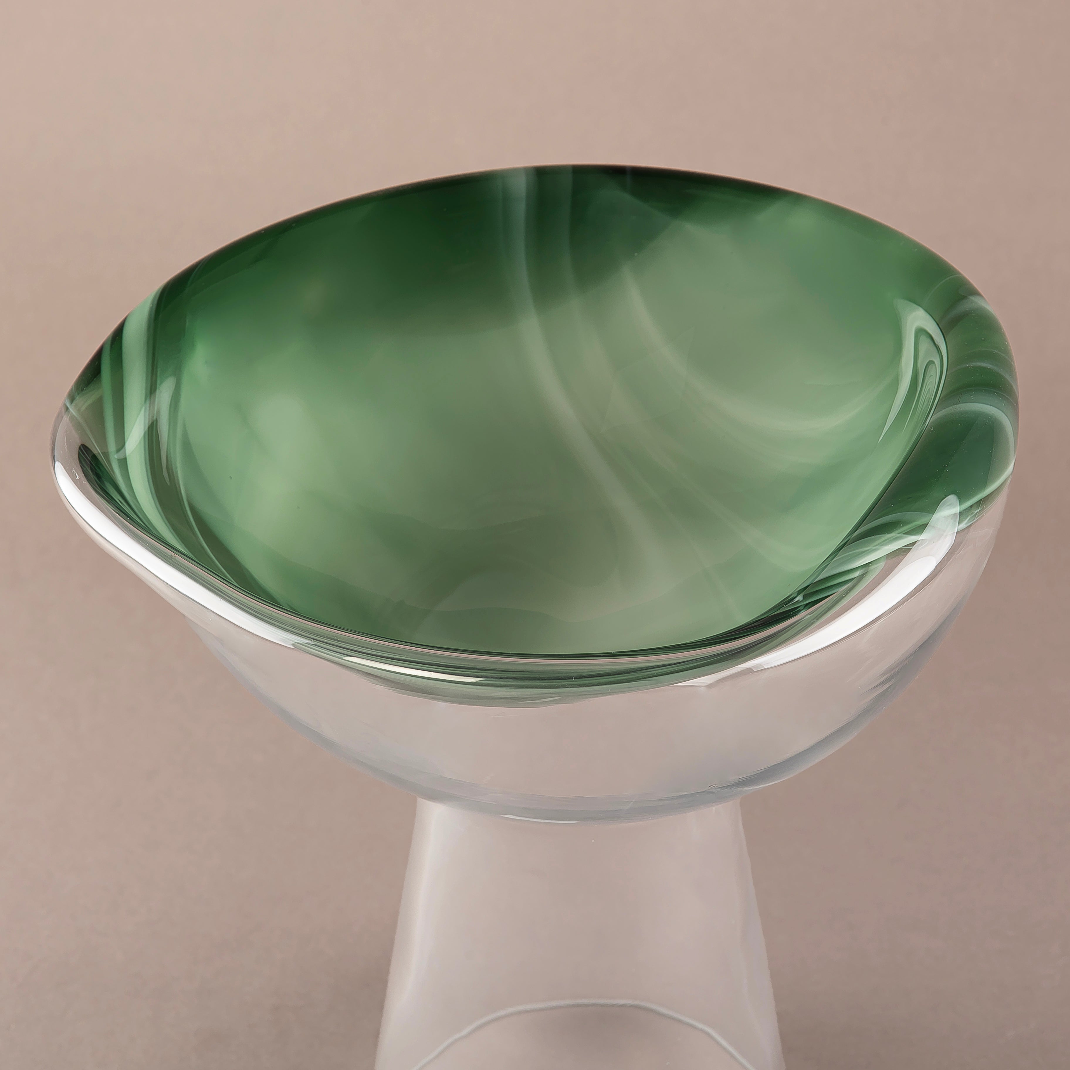 ستاند تقديم زجاج - أخضر  