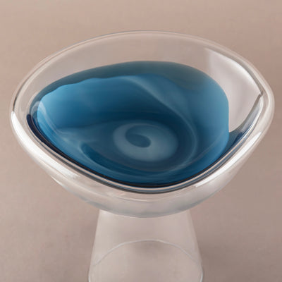 ستاند تقديم زجاج - أزرق 