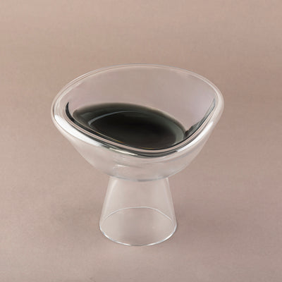 Glass Serving Stand - Grey