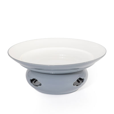 طبق سيراميك مع حامل موقد