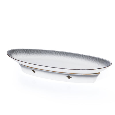 طبق سيراميك مع حامل موقد