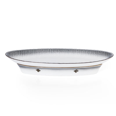 طبق سيراميك مع حامل موقد