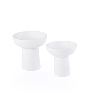 طقم مكون من 2 ستاند سيراميك مع بوكس هدايا - أبيض