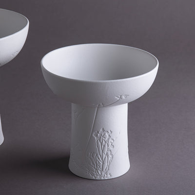 طقم مكون من 2 ستاند سيراميك مع بوكس هدايا - أبيض