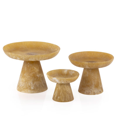 Set of 3 Resin Stand - Yellow