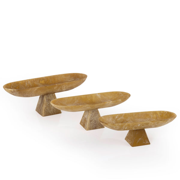 Set of 3 Resin Stand - Yellow