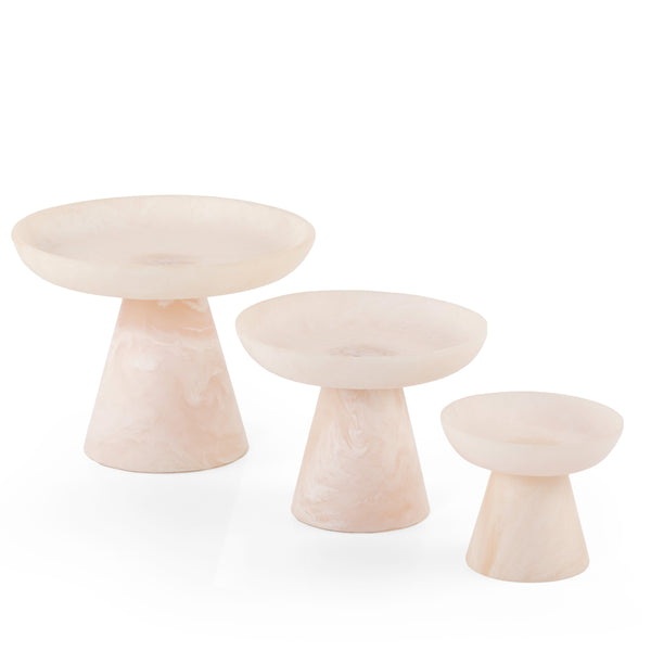 Set of 3 Resin Stand - White