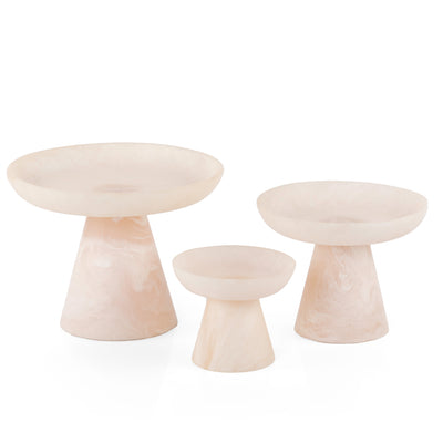 Set of 3 Resin Stand - White