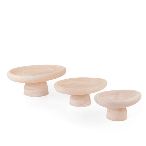 Set of 3 Resin Stand - White