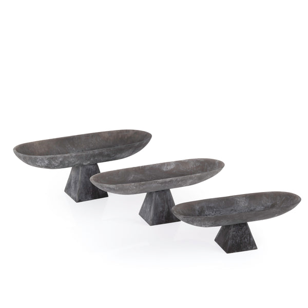 Set of 3 Resin Stand - Grey