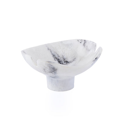 Small Resin Serving Stand - White & Black