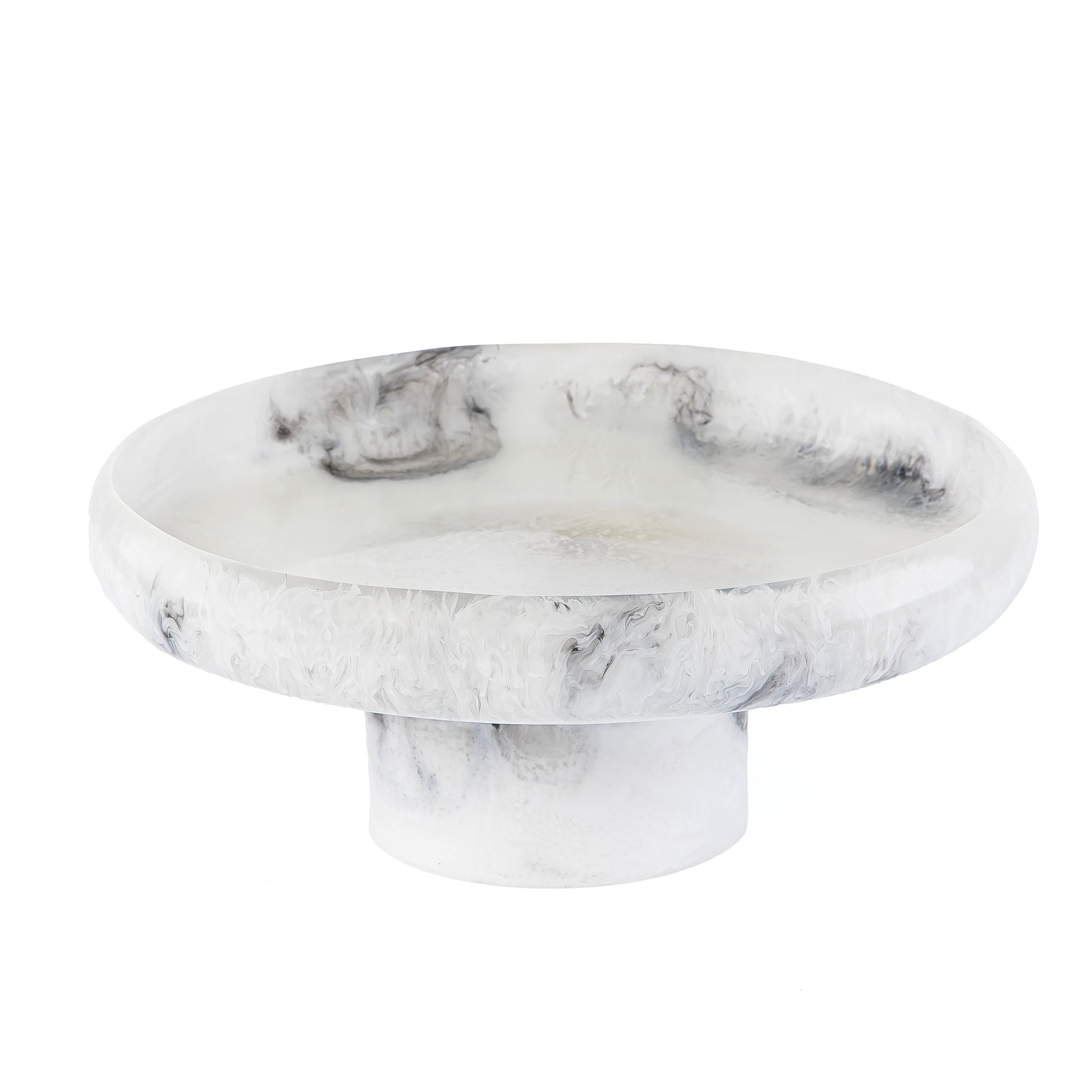 Large Resin Circular Stand - White & Black