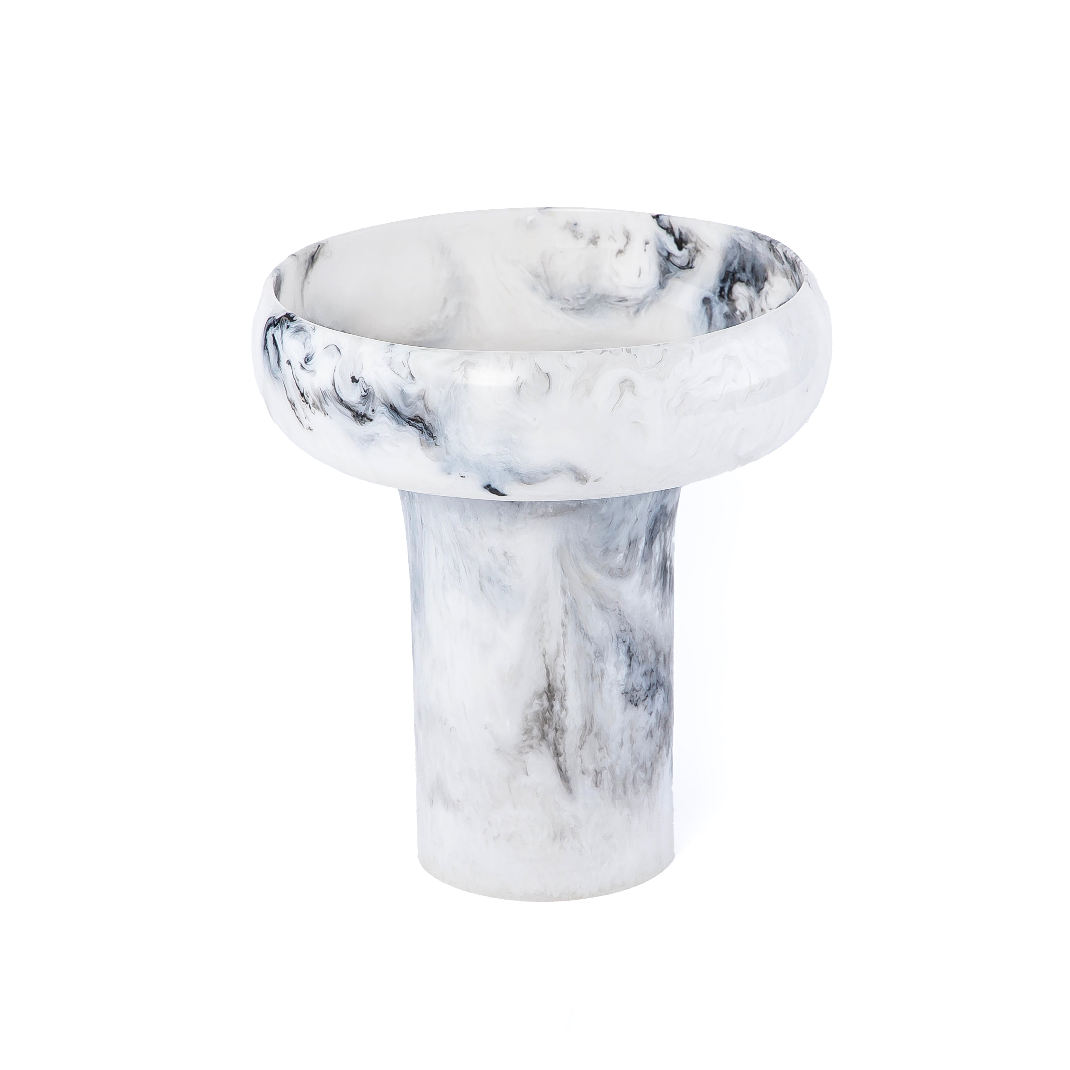 Small Resin Circular Stand - White & Black