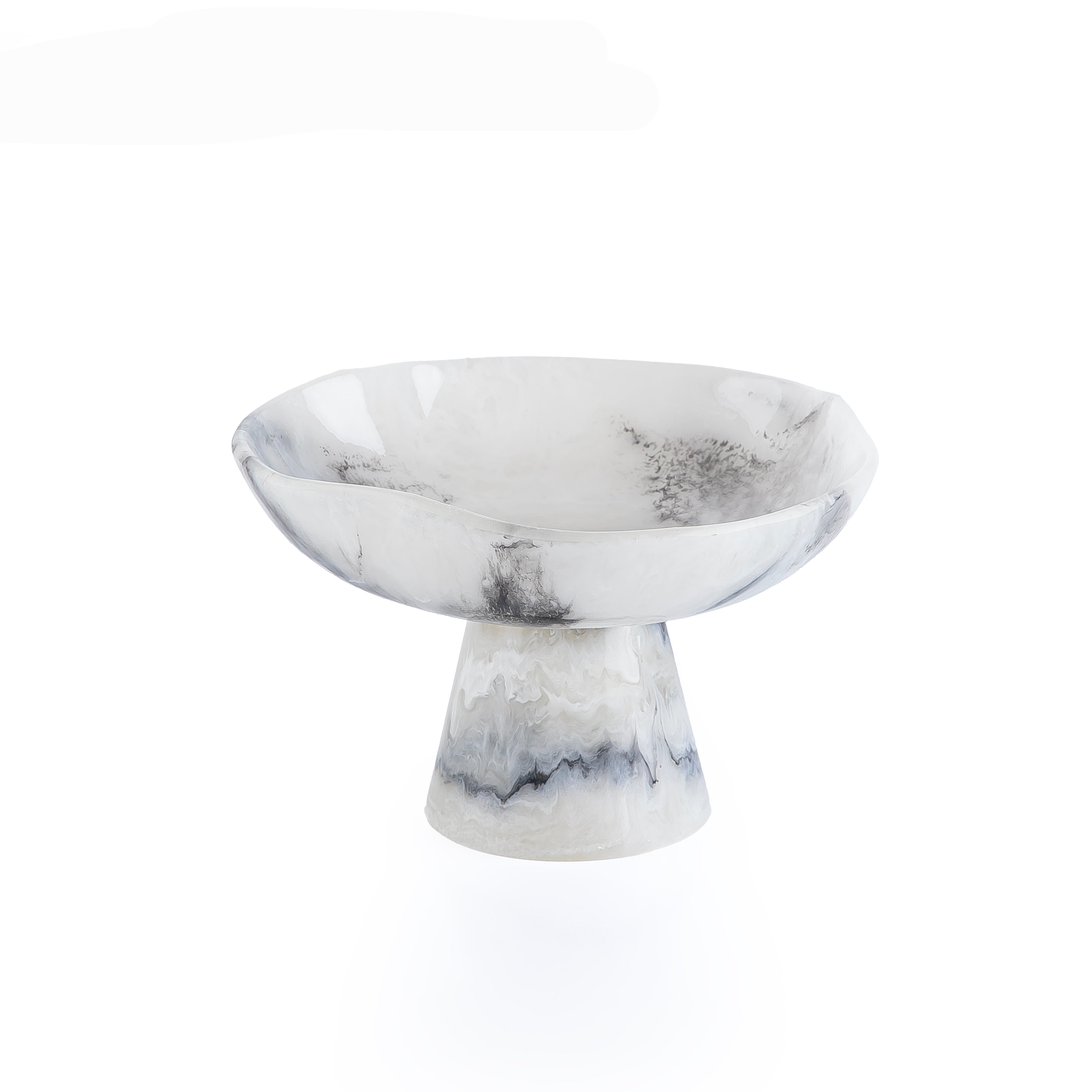 Small Resin Circular Stand - White & Black