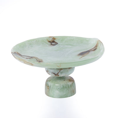 Large Resin Cake Stand - Green