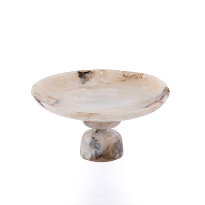 Medium Resin Cake Stand - Beige
