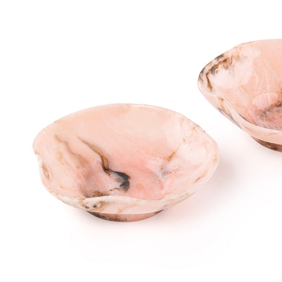 Set Of 2 Resin Circular Stand With Gift Box - Pink