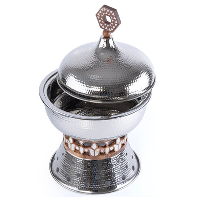 وعاء حافظ حرارة الطعام معدن 6 لتر - فضي