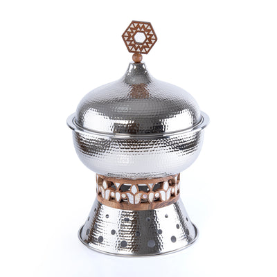 وعاء حافظ حرارة الطعام معدن 6 لتر - فضي