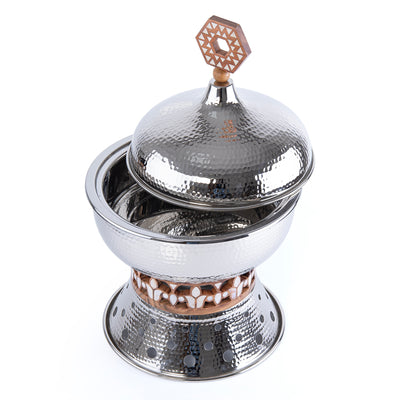 وعاء حافظ حرارة الطعام معدن 4 لتر - فضي