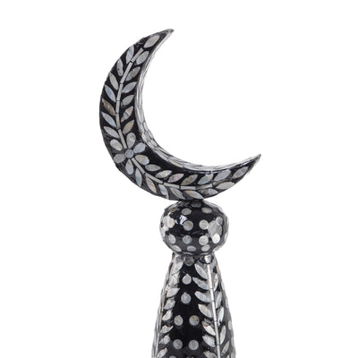 ستاند ديكور على شكل هلال حجم صغير - أسود