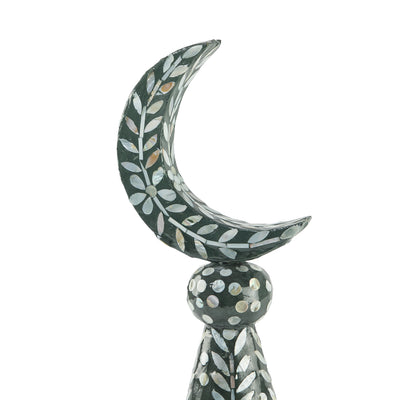 ستاند ديكور على شكل هلال حجم صغير - أخضر