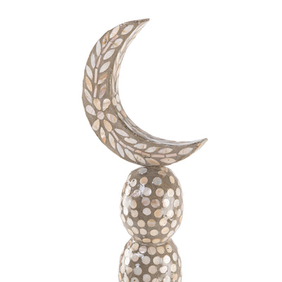 ستاند ديكور على شكل هلال حجم وسط - بيج